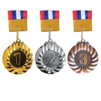 Медаль 3 место "солнце" (d-6,5 см. лента в комплекте) F11740
